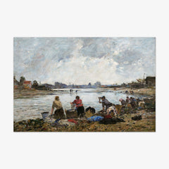 Washerwomen at the Touques River by Eugène Louis Boudin