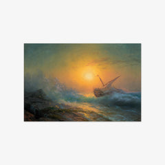 Stormy Sea at Sunset by Ivan Aivazovsky