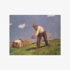 Two Mountain Mowers (Second Version) by Alfred Auer-Lienz