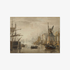 Hamburg Harbour by Adolph Friedrich Vollmer