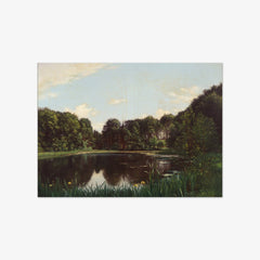 By a Forest Lake by Adolph Larsen