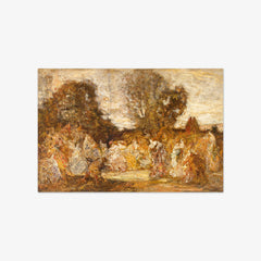 Ladies in a Garden by Adolphe Joseph Thomas Monticelli