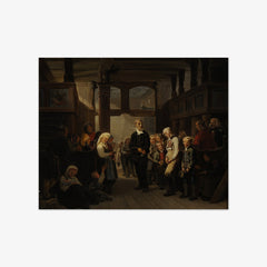 At a Village Church by Adolph Tidemand