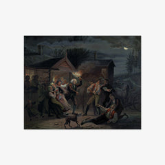 A Brawl at a Peasant Wedding by Adolph Tidemand