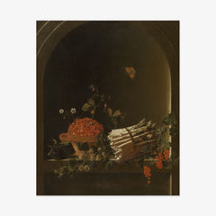 Still Life with Fruits and Asparagus by Adriaen Coorte