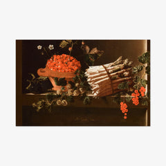 Still Life with Fruit and Asparagus by Adriaen Coorte