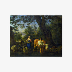 Peasants with Cattle fording a Stream by Adriaen van de Velde