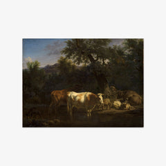 Cows and Sheep in a Wood by Adriaen van de Velde