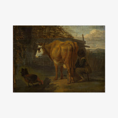 Brown Cow Milked by a Herdsman by Adriaen van de Velde