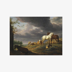 Landscape with Horses and Cattle by Adriaen van de Velde