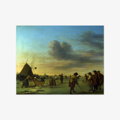 Golfers on the Ice near Haarlem by Adriaen van de Velde