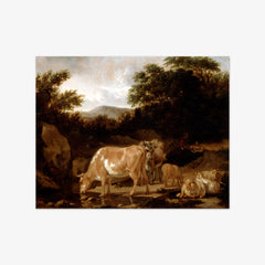 Cows and Sheep in a Wood by Adriaen van de Velde