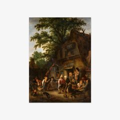 Peasant Dance by a Tavern by Adriaen van Ostade
