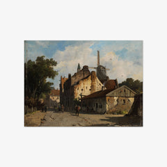 View in a Dutch Suburban Street by Adrianus Eversen