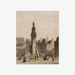 The Dam Square in Amsterdam by Adrianus Eversen