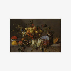 Still Life with Fruit and a Monkey Eating Grapes by Adriaen van Utrecht