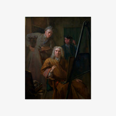 Portrait of Cornelis van Lill, his grandson and the painter himself by Aert Schouman