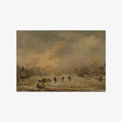 Winter Landscape with Houses by Aert van der Neer
