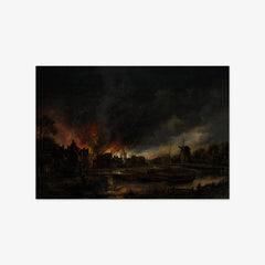 Village Fire at Night by Aert van der Neer