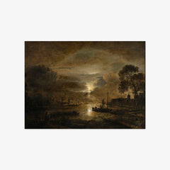 Moonlight at a Dutch River by Aert van der Neer