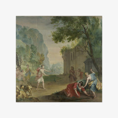 Scene with Amaryllis Playing Blind Man's Bluff by Aert Schouman