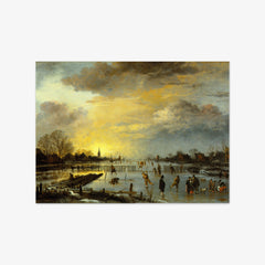 Winter Landscape with Skaters by Aert van der Neer