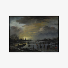 Winterscape with Ice Skaters by Aert van der Neer