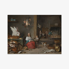 Kitchen Interior by David Teniers the Younger