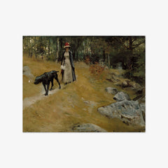 On the Shore Bank (Annie Edelfelt with a Dog) by Albert Edelfelt