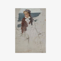 A Woman by the Ship Rail by Albert Edelfelt