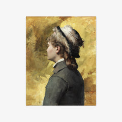 Young Woman in Grey by Albert Edelfelt