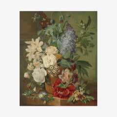 Flowers in a Terracotta Vase by Albertus Jonas Brandt
