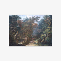 Wooded Landscape with Hunters and Fortune Teller by Alexander Keirincx