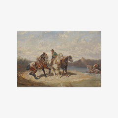 Towing Horses on the Danube by Alexander von Bensa