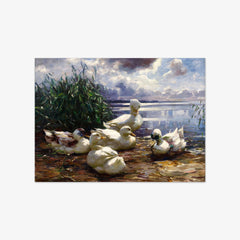 Ducks on Lake Chiemsee in a Brewing Storm by Alexander Koester