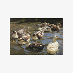 Eight Ducks by the Water by Alexander Koester