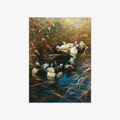Ducks in Autumn Reeds by Alexander Koester