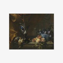 Still Life of Plums in a Blue and White Porcelain Bowl by Alexandre François Desportes