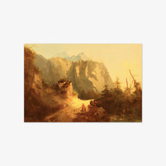 Alpine Mountain Scene by Alexandre Calame