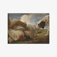 A Hunting Dog Sniffing Game Birds by Alexandre François Desportes