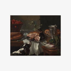 Still Life with Dog by Alexandre François Desportes