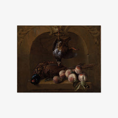 Still Life with Red Partridge, Pheasant, and Peaches by Alexandre François Desportes