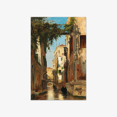 View of a Canal, Venice by Theodor Groll