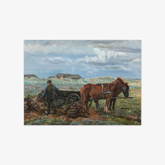 A Farmer with His Horse by Søndervig by N.P. Mols