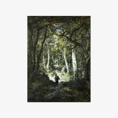 Forest Interior with Wood Gatherer by Narcisse-Virgile Diaz de la Peña