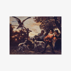 Children with a Falcon by Narcisse Diaz de la Peña