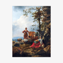 Landscape with Farmers and Cattle by Nicolaes Berchem
