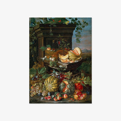 Still Life with Flowers and Fruit by Paolo Porpora