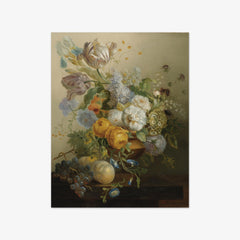 Still Life of Flowers and Fruit by Jan Frans Eliaerts