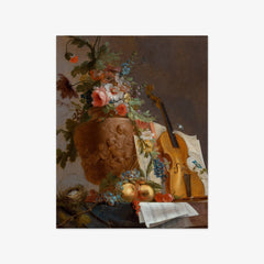 Still Life with Flowers and a Violin by Jean-Jacques Bachelier